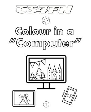 A screenshot of the front page of the Colour in a Computer zine